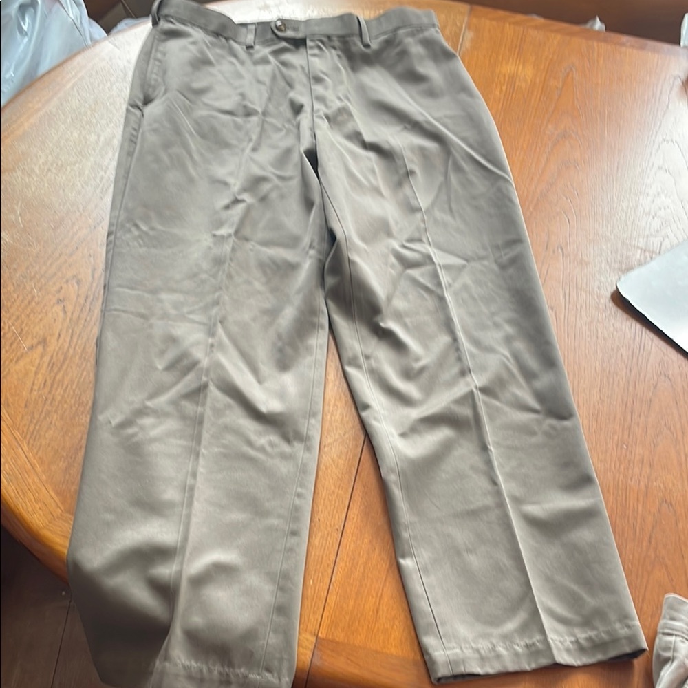 Savane brown Chinos Flat Front Straight Leg